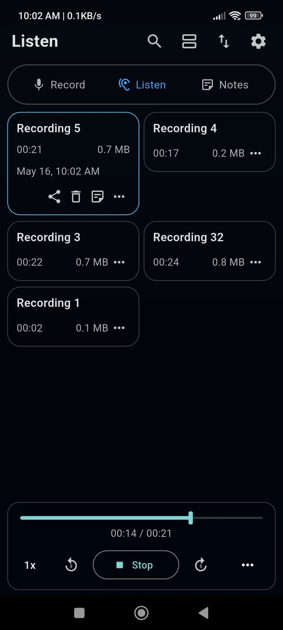 Screenshot 2 of Hands Free Notes Offline