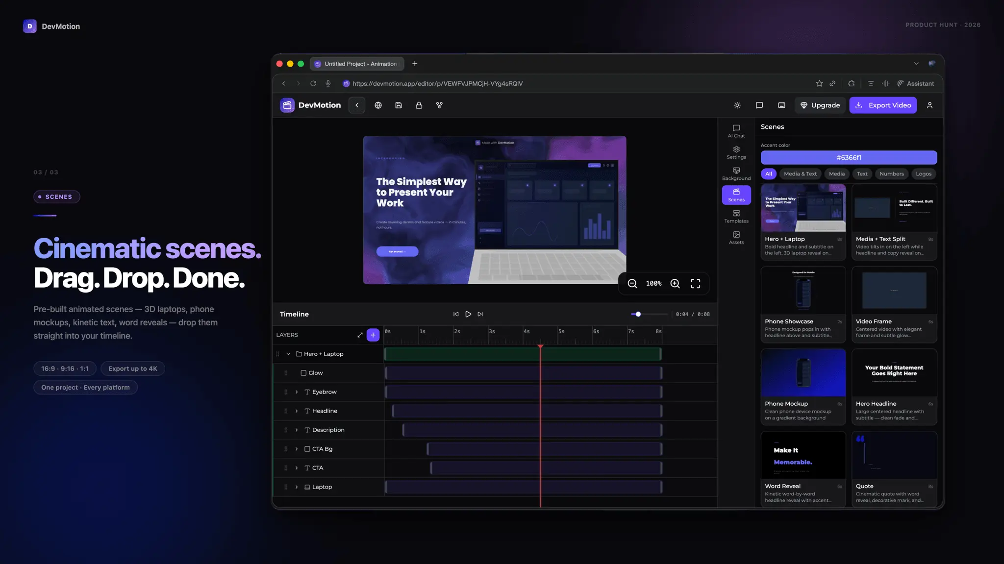 Screenshot 3 of DevMotion — AI Video Editor