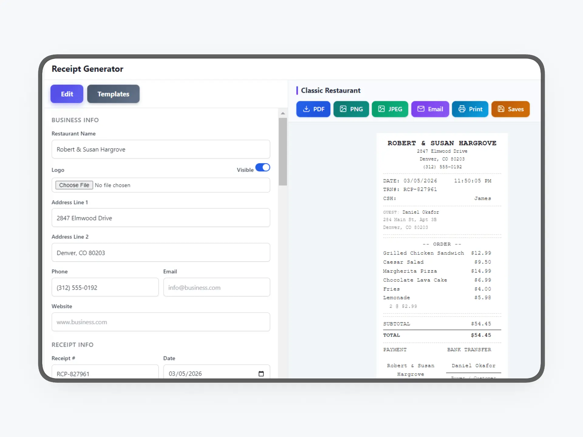 Screenshot 6 of Simple Receipt Maker