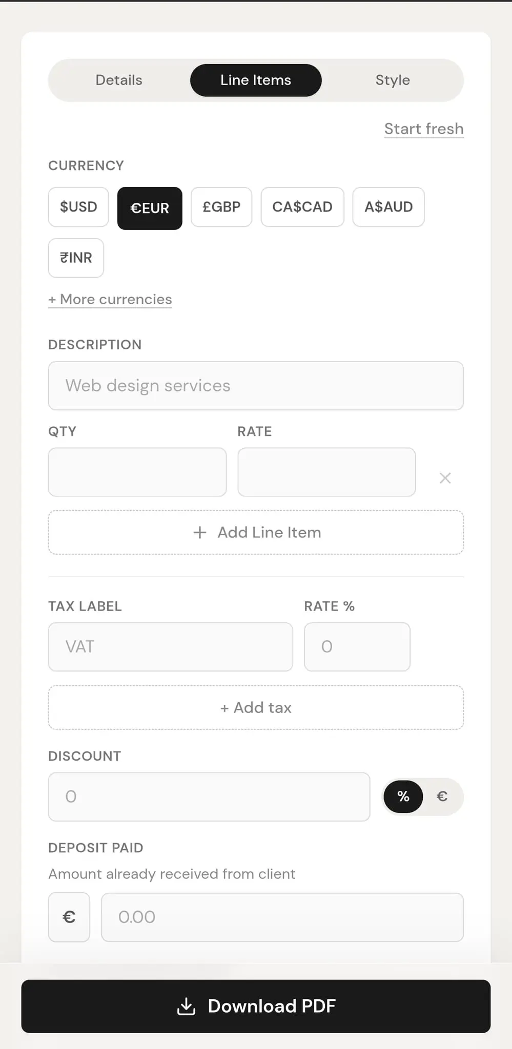 Screenshot 1 of Invoice No.