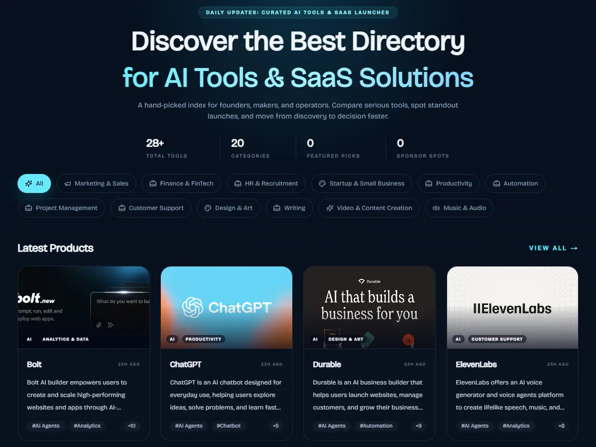 Screenshot 1 of AiIndex.tools
