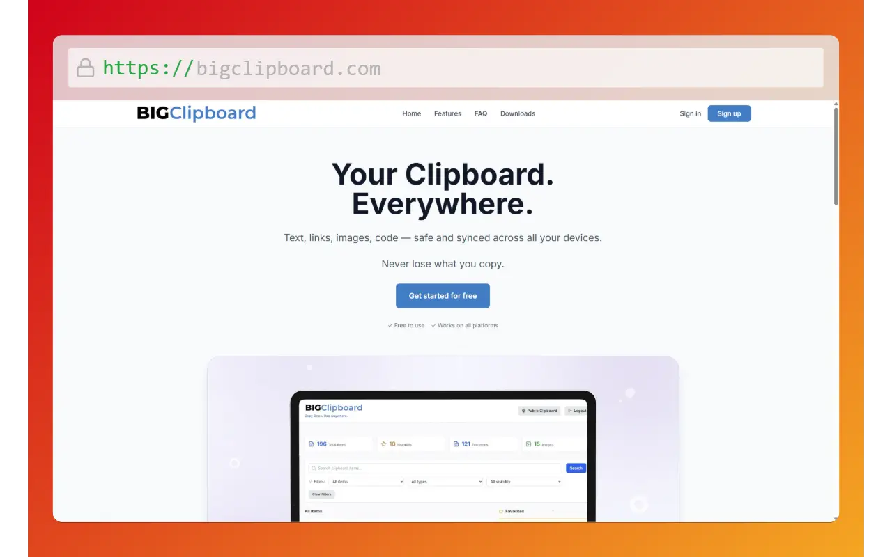 Screenshot 1 of Big Clipboard