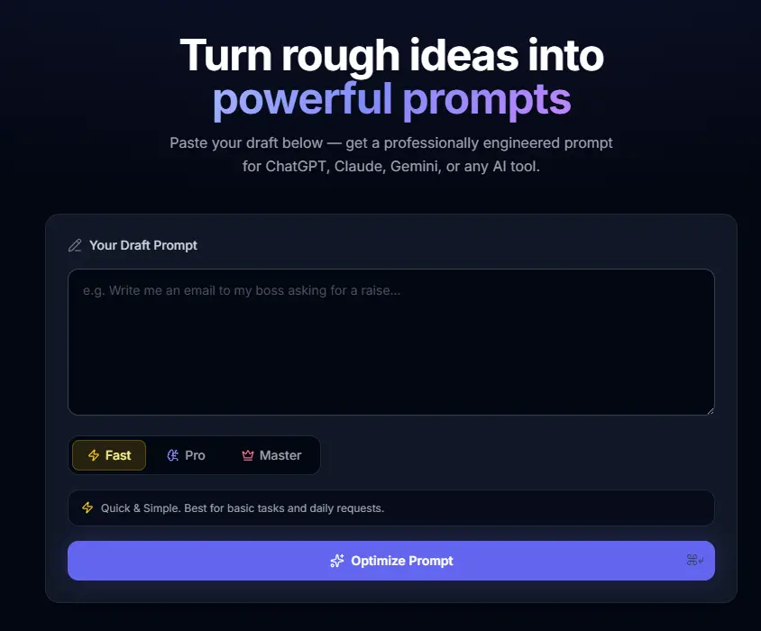 Screenshot 1 of My Personal Prompt Engineer