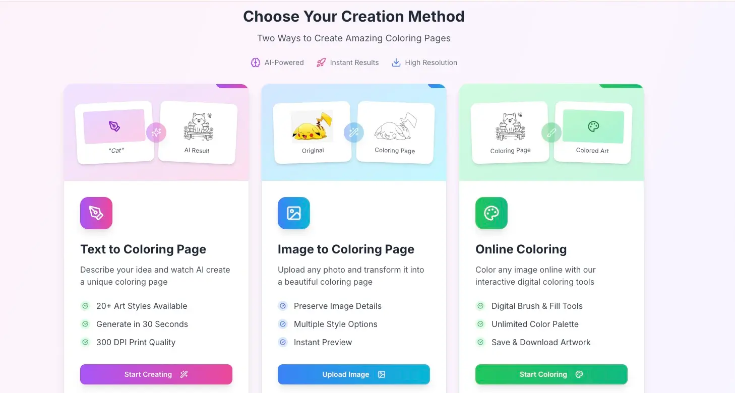 Screenshot 2 of AI Coloring Page Generator
