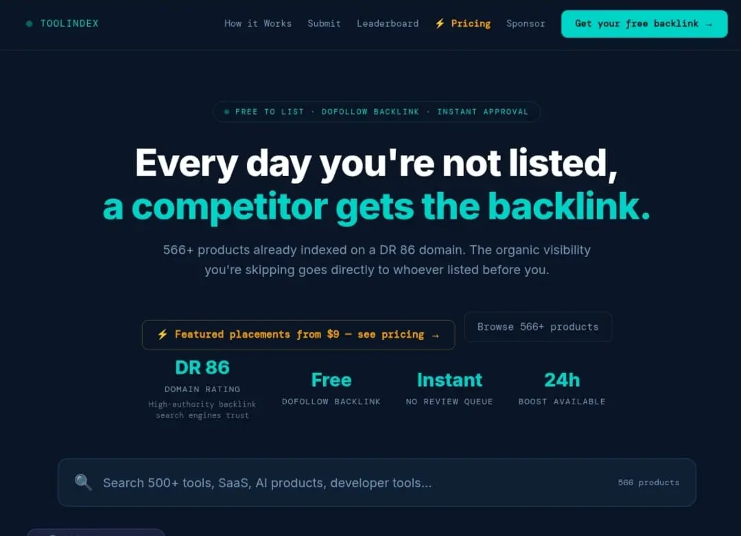 Screenshot 1 of ToolIndex