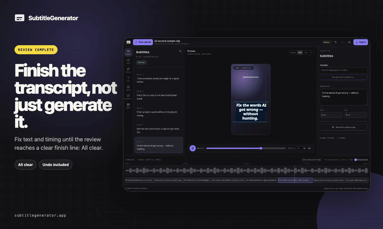 Screenshot 4 of SubtitleGenerator