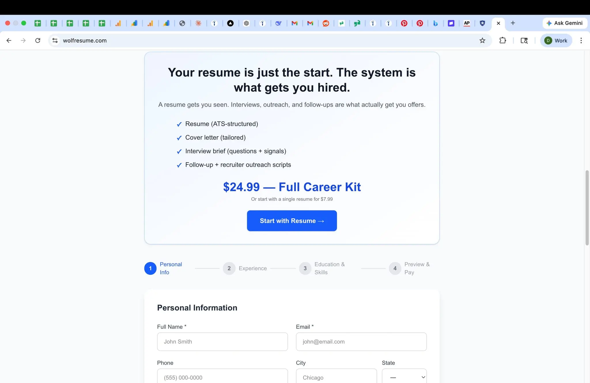 Screenshot 2 of WolfResume