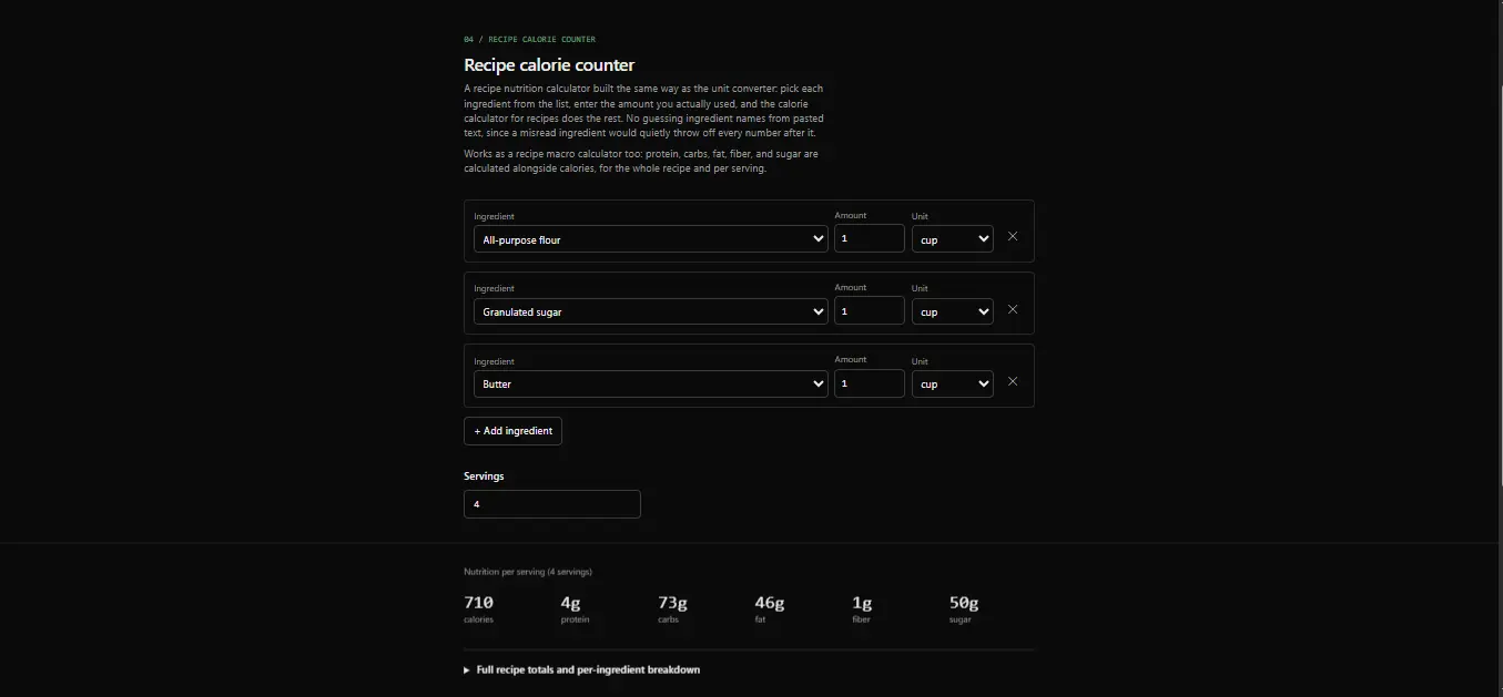 Screenshot 5 of Online Recipe Converter