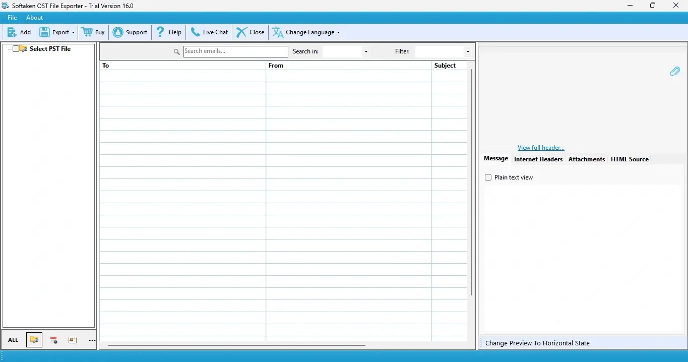 Screenshot 1 of Softaken OST to EMLX Converter