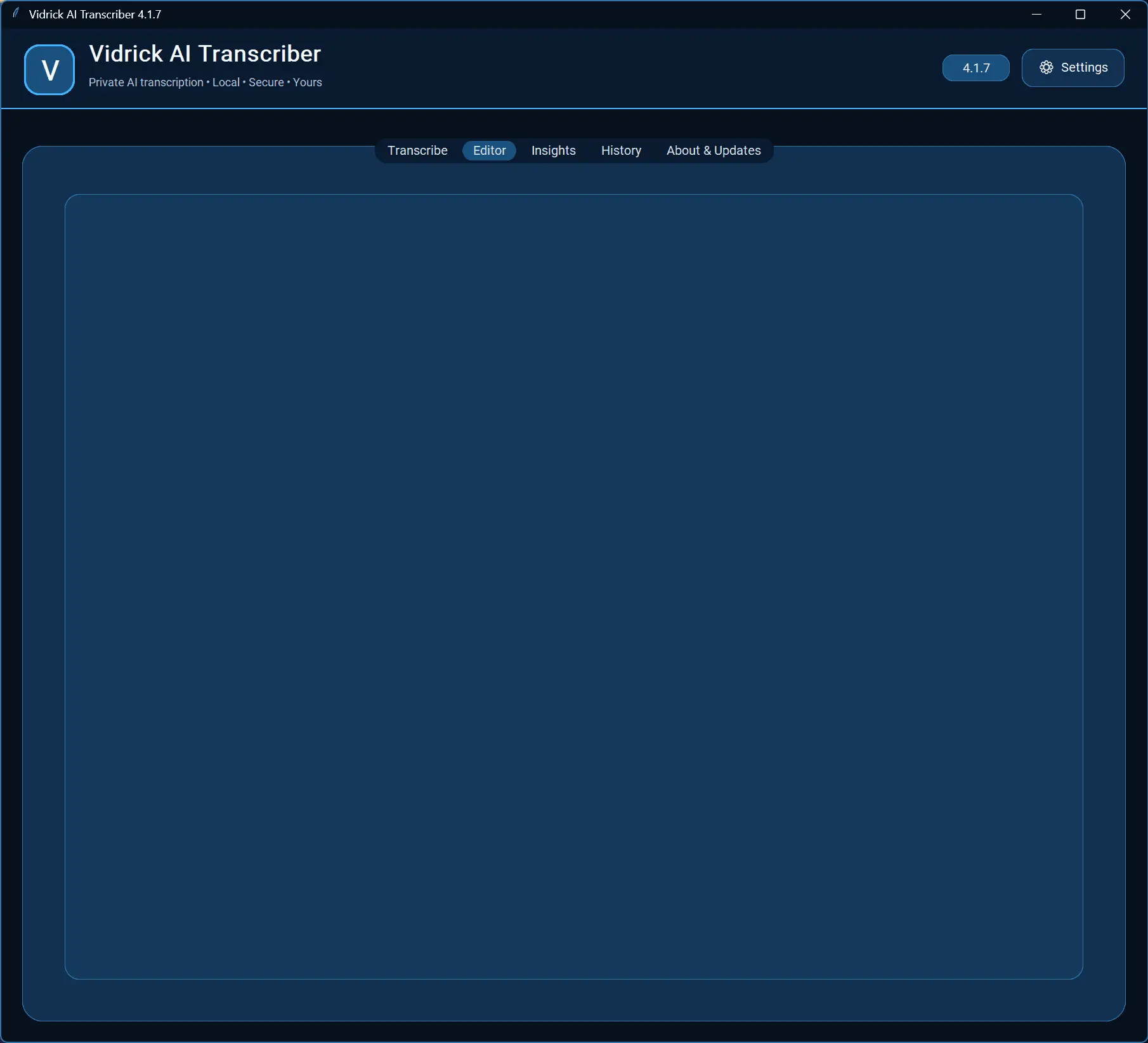 Screenshot 1 of Vidrick AI Transcriber