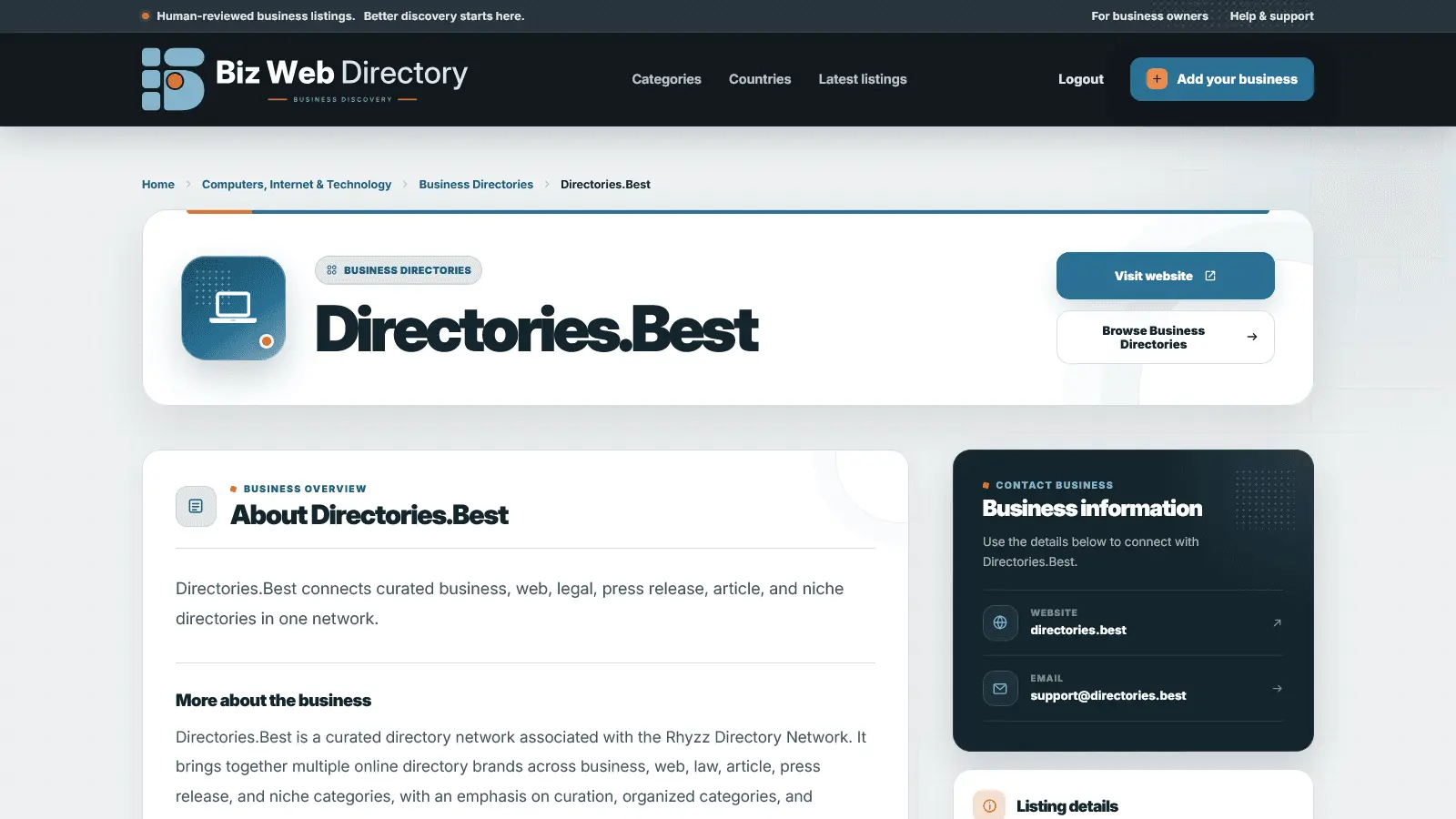 Screenshot 5 of Biz Web Directory
