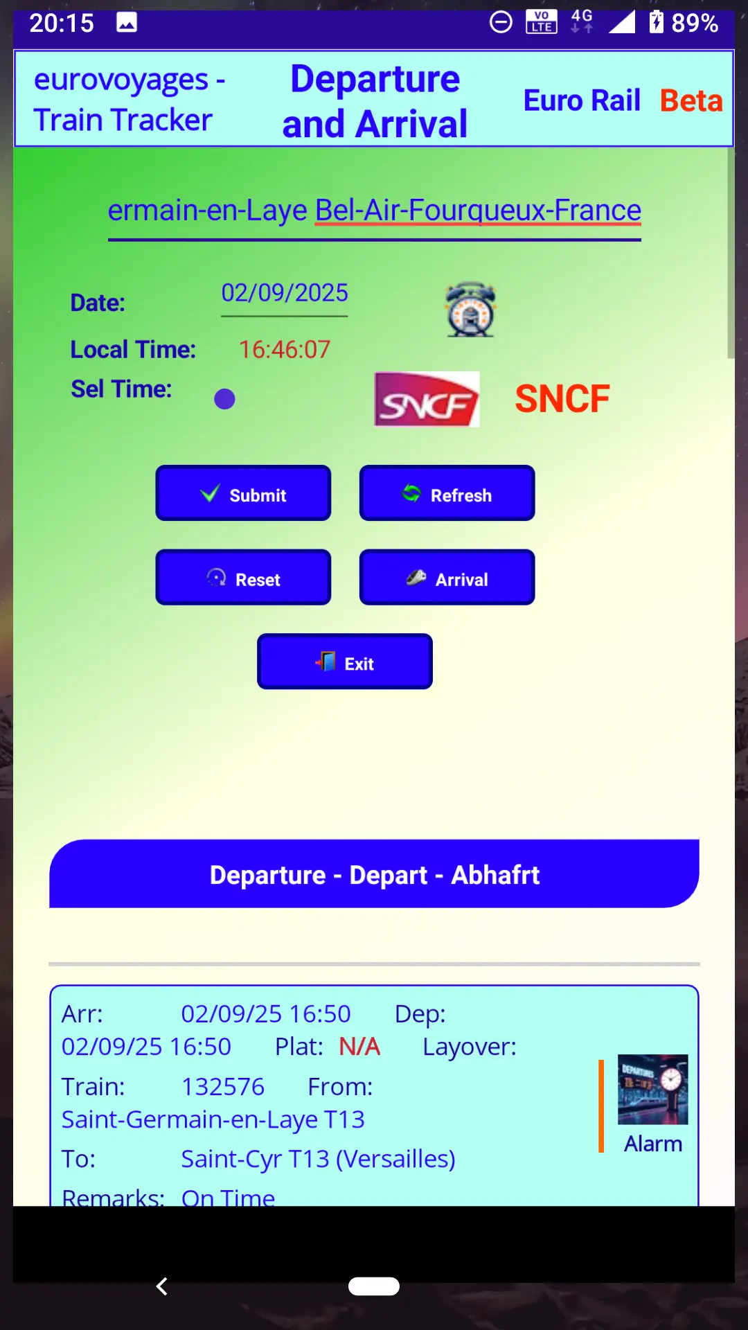 Screenshot 2 of EuroRail Tracker