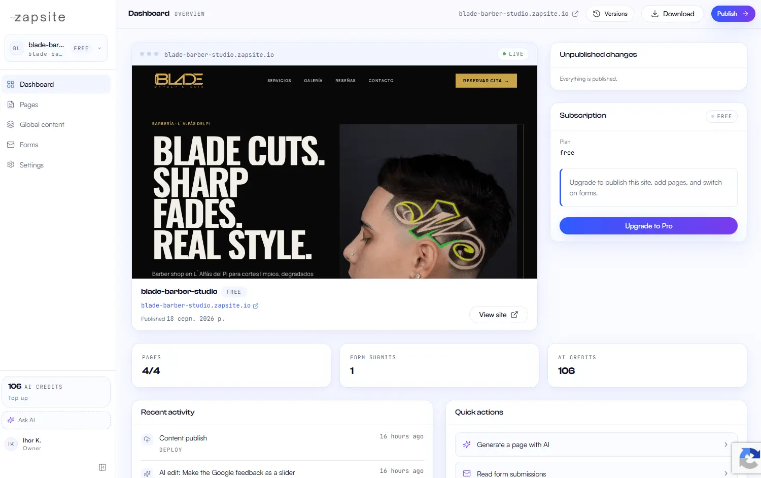 Screenshot 4 of Zapsite