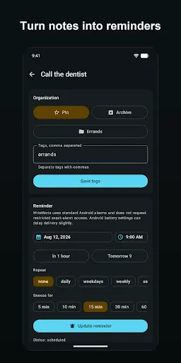 Screenshot 2 of WristNote