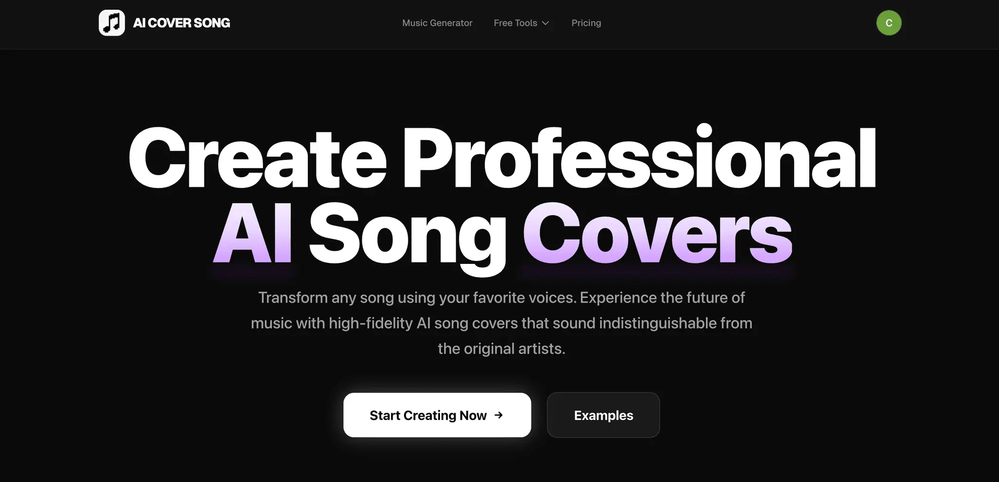 Screenshot 1 of AI Song Cover Generator
