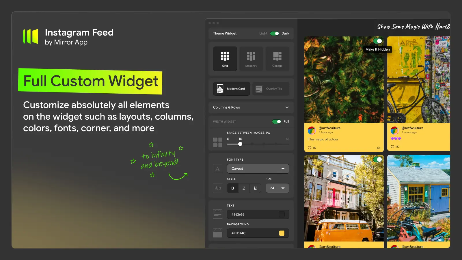 Screenshot 2 of Mirror App. Instagram Feed Widget