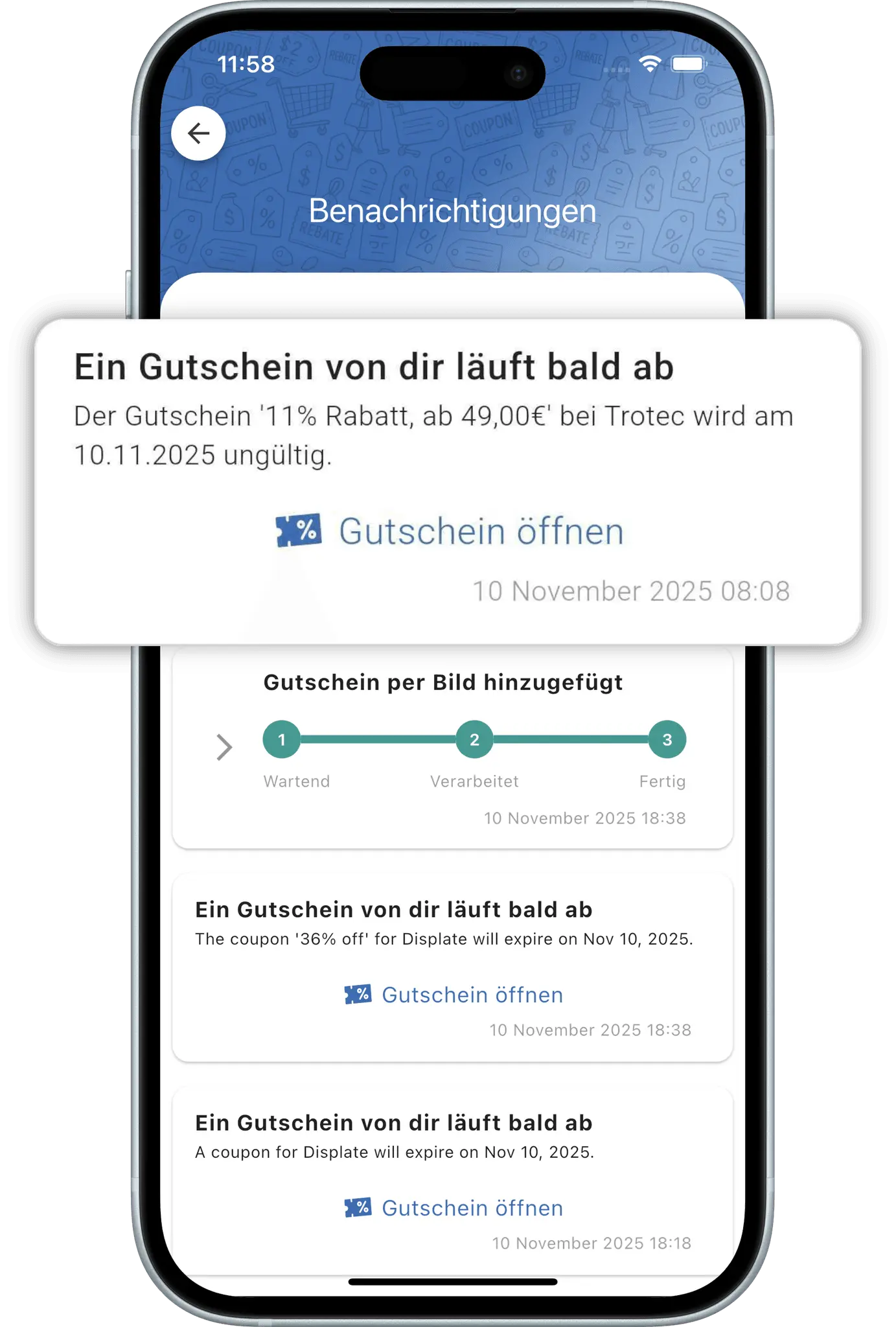 Screenshot 1 of CouponCrowd App - Coupon Wallet