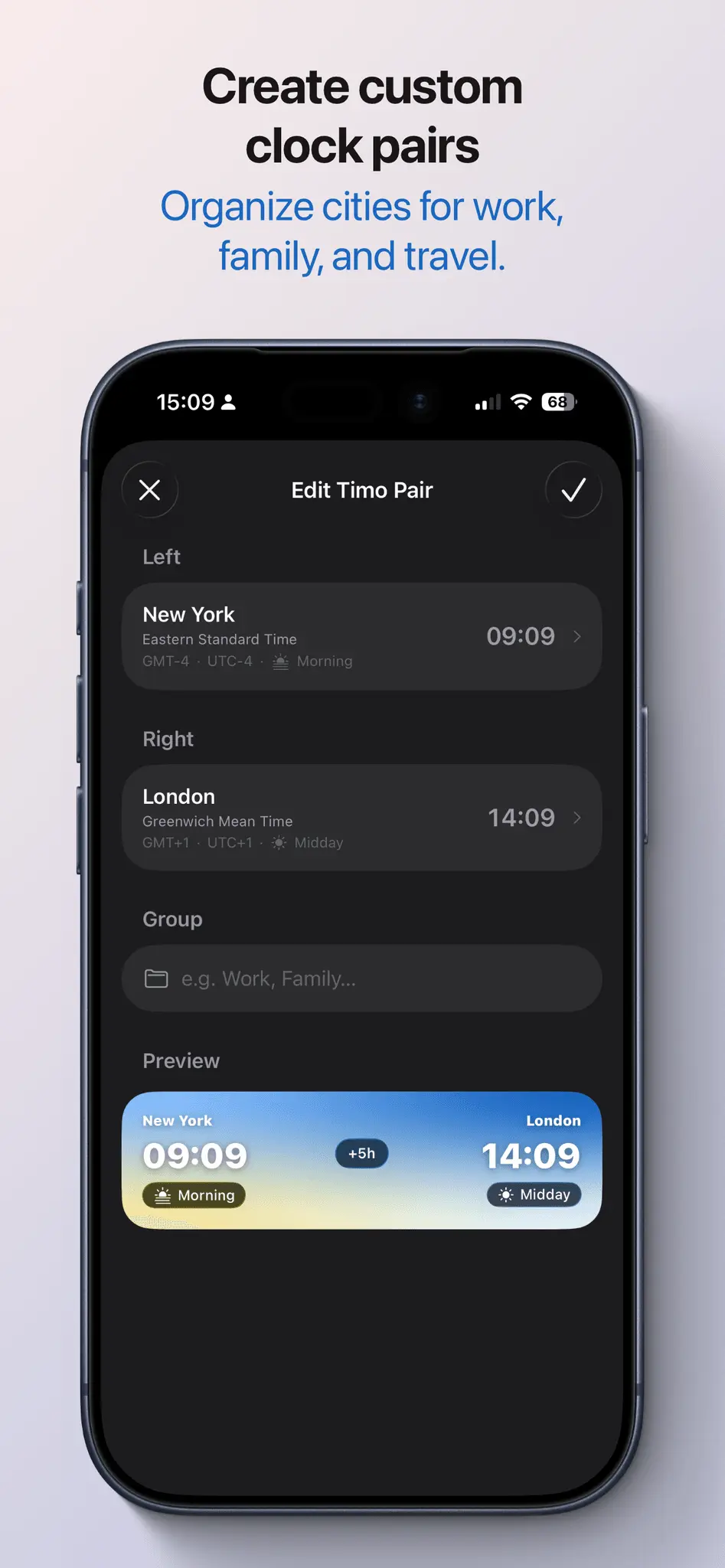 Screenshot 4 of Timo – free iOS world clock with widgets