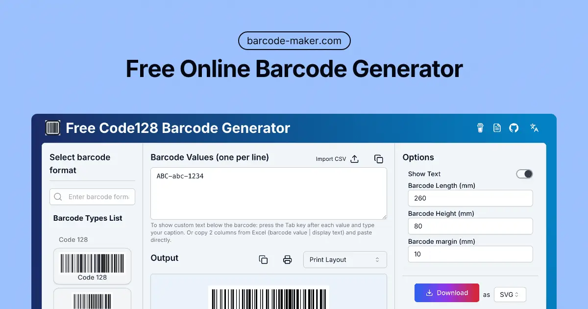 Screenshot 1 of Barcode-Maker