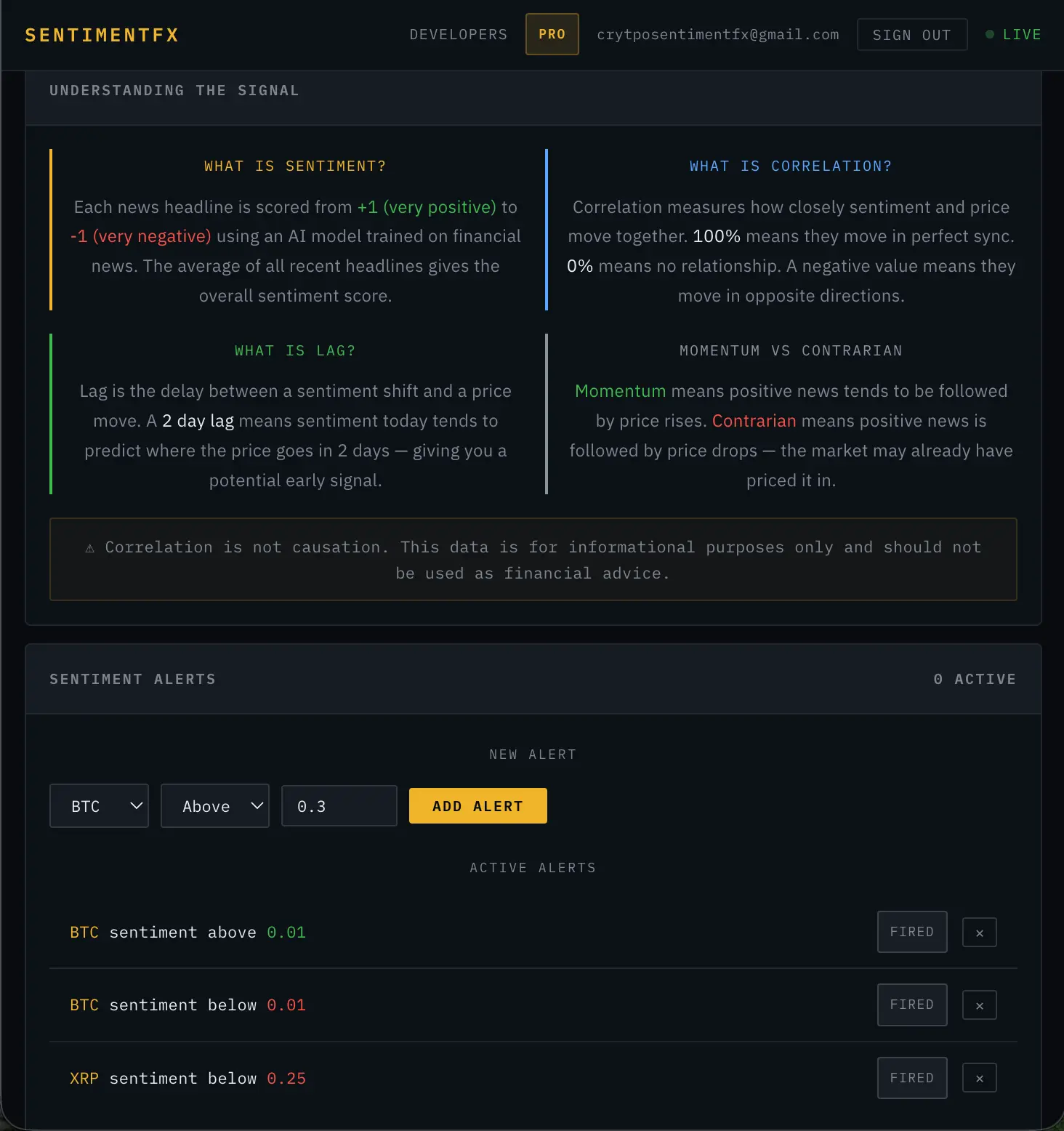 Screenshot 3 of SentimentFX
