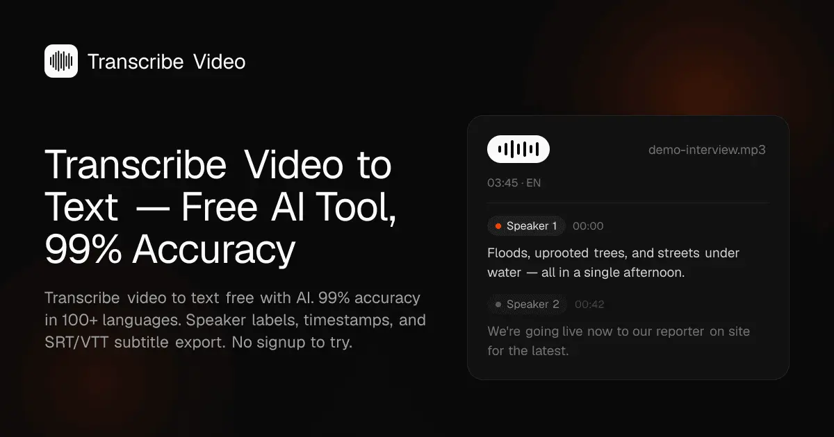 Screenshot 1 of Transcribe Video to Text
