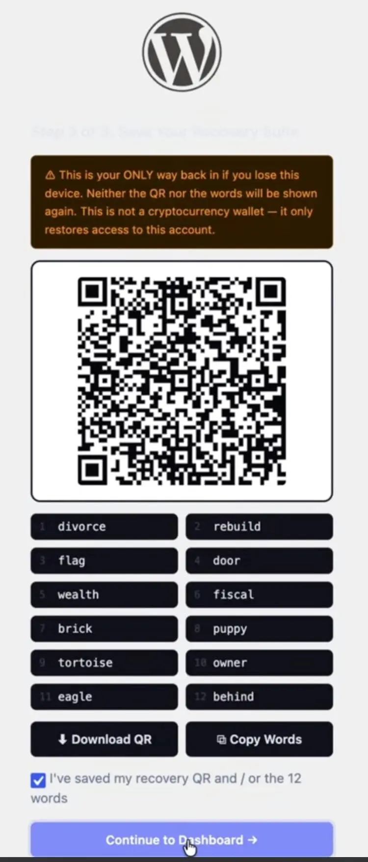 Screenshot 1 of Sovereign Auth
