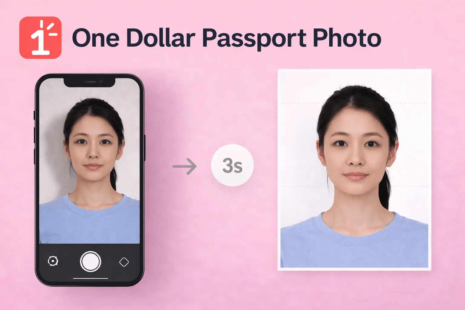 Screenshot 1 of One Dollar Passport Photo