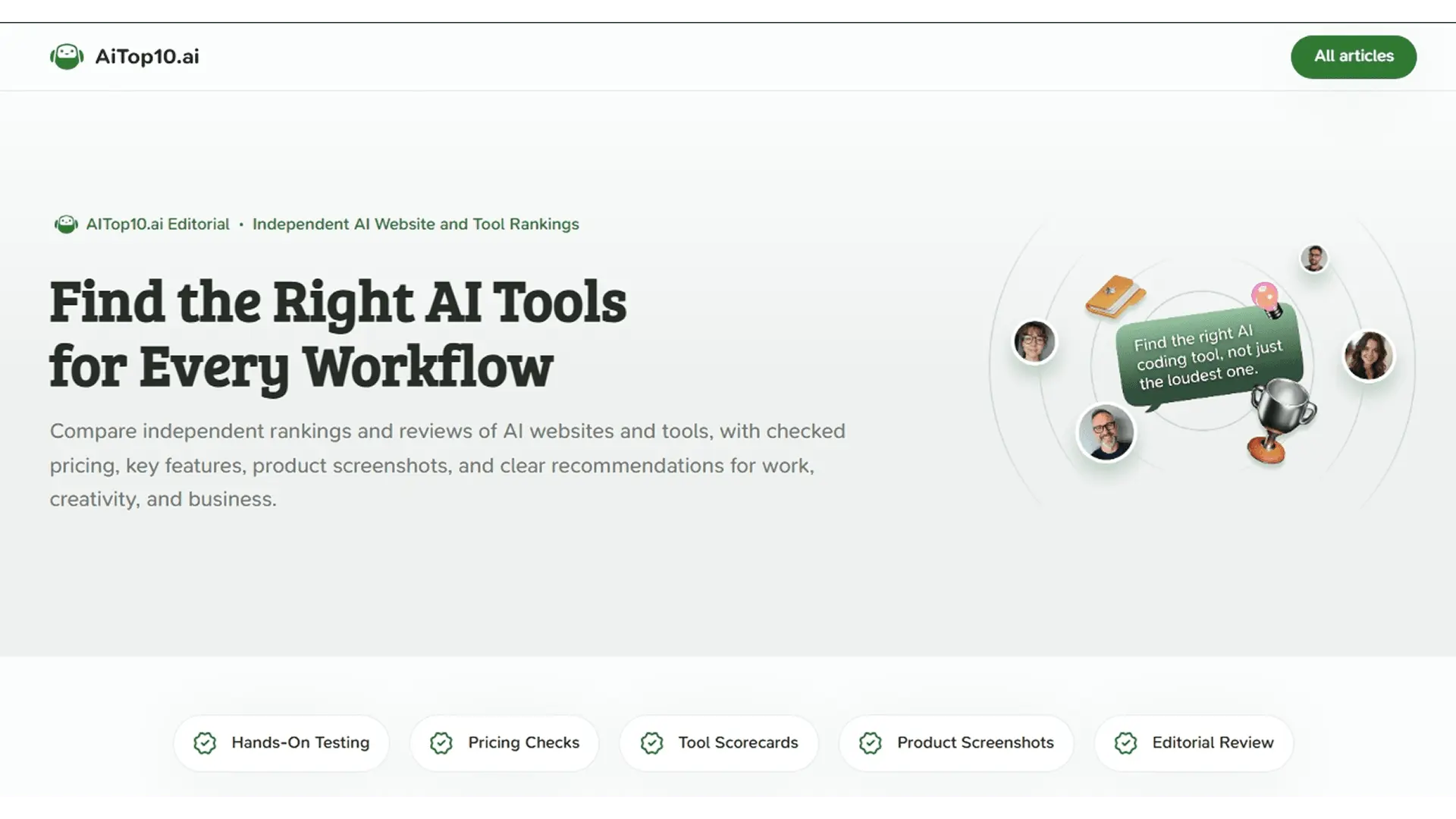 Screenshot 1 of AiTop10.ai