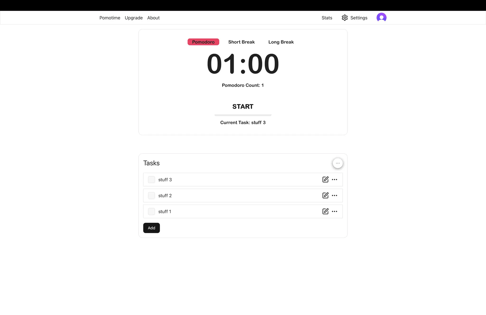 Screenshot 1 of Pomotime