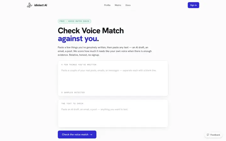 Screenshot 2 of Idiolect AI
