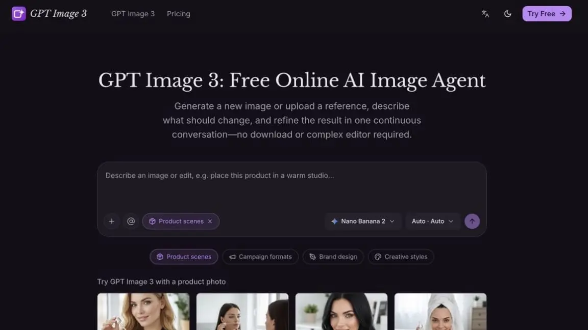 Screenshot 1 of GPT Image 3 Agent