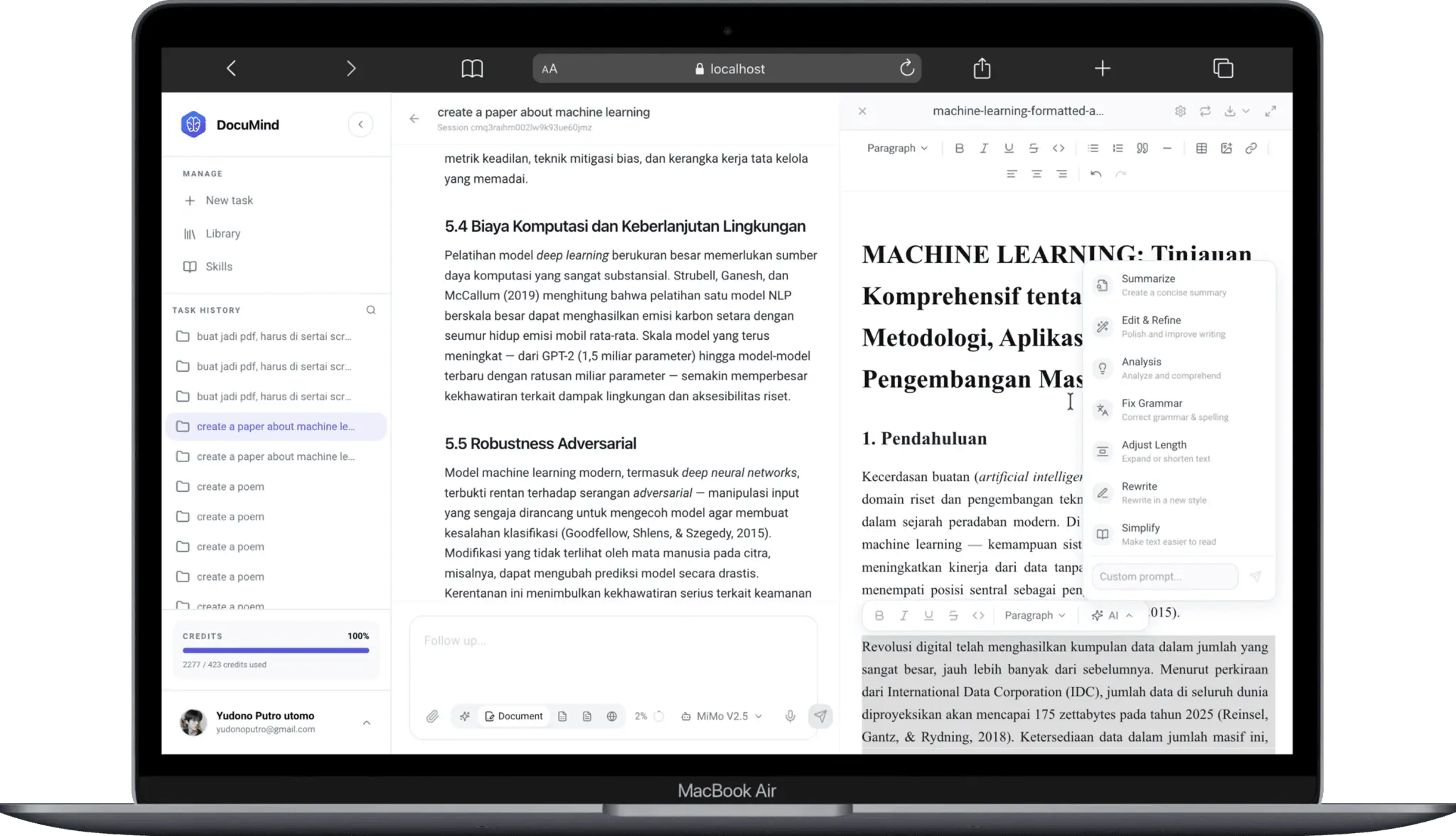 Screenshot 7 of DocuMind