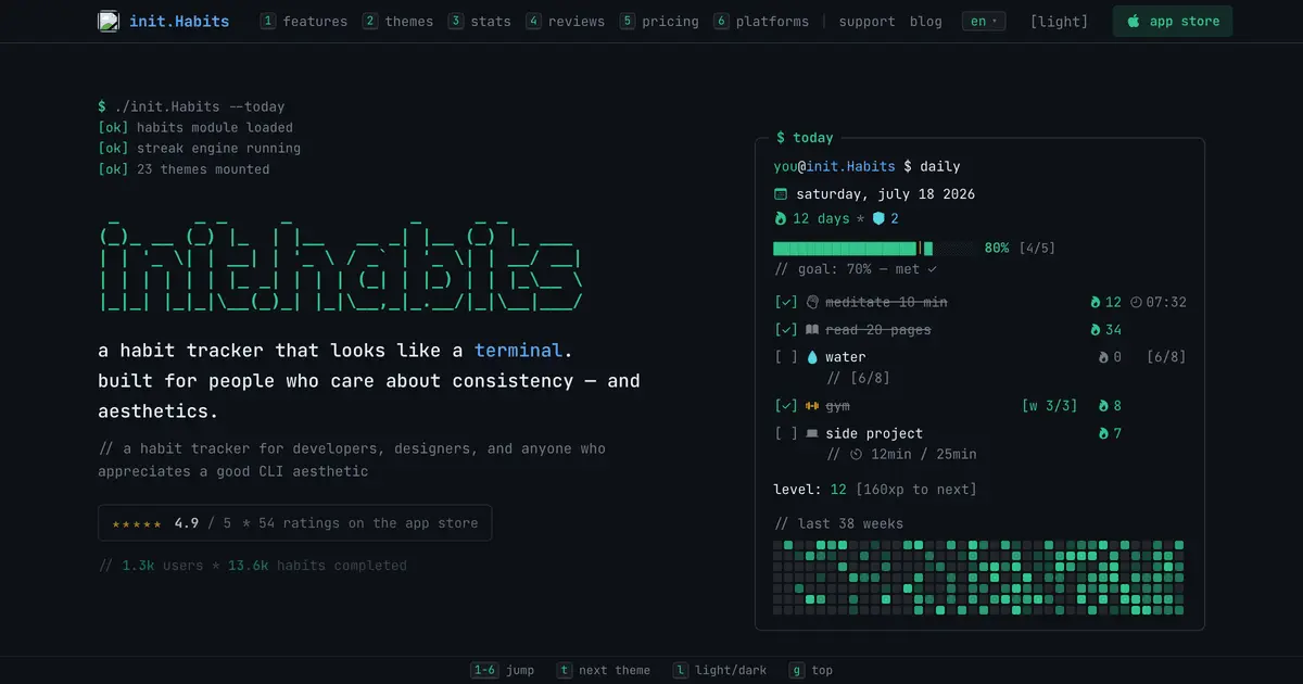 Screenshot 1 of init.Habits