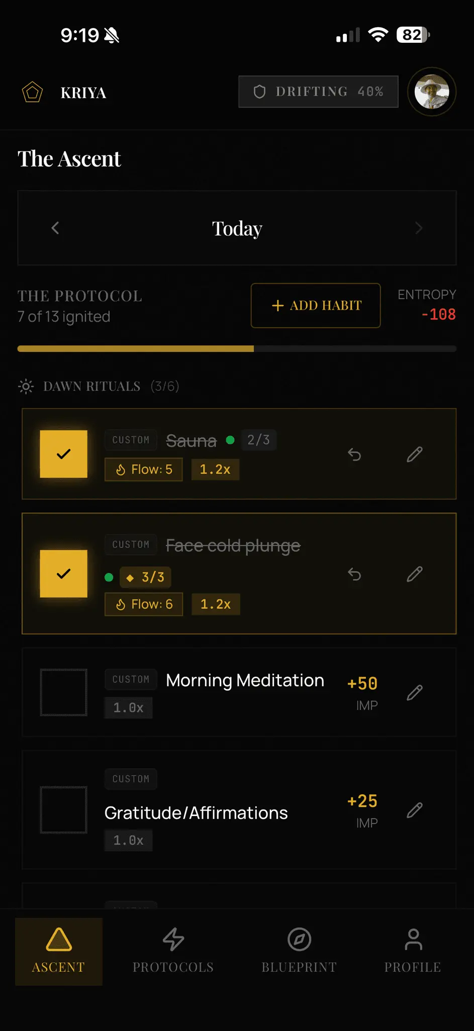 Screenshot 5 of Kriya | Daily Habit and Routine Builder