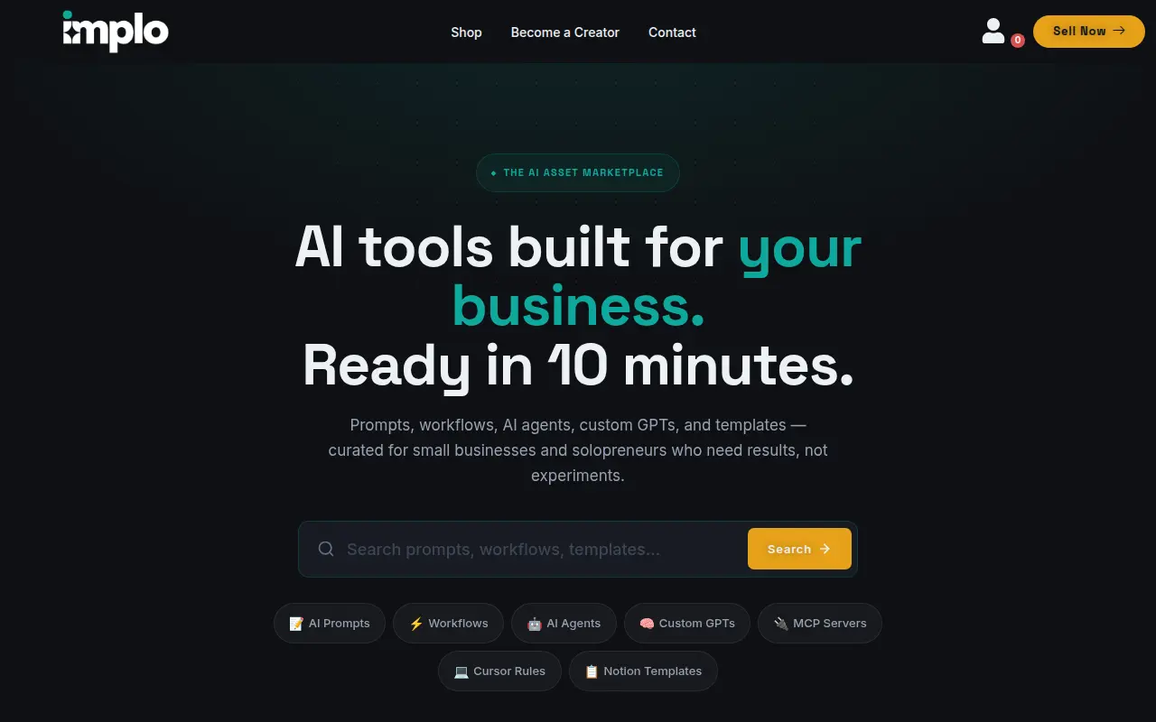 Screenshot 1 of implo.ai