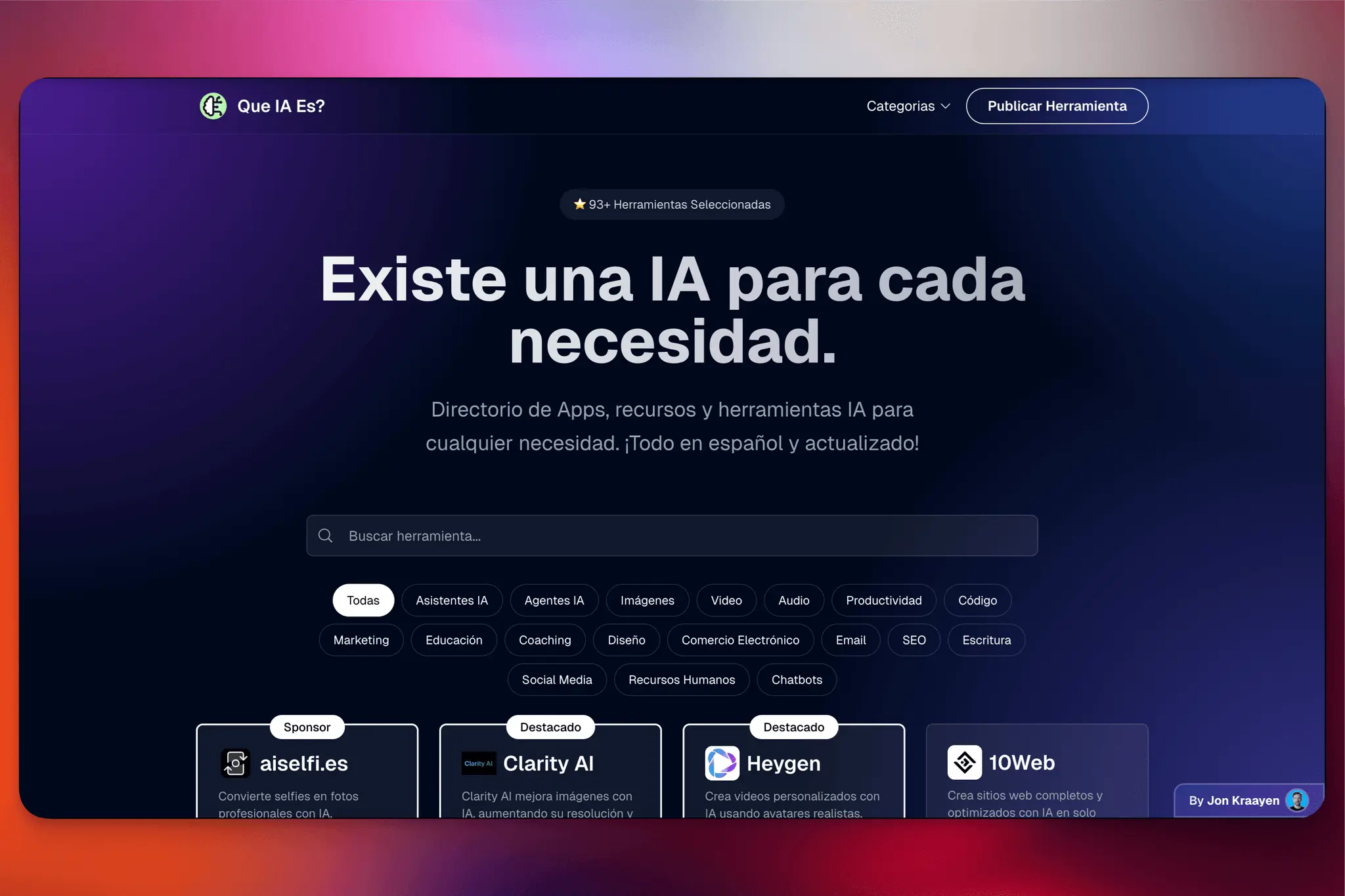 Screenshot 1 of Que IA Es ? | AI Tool Directory