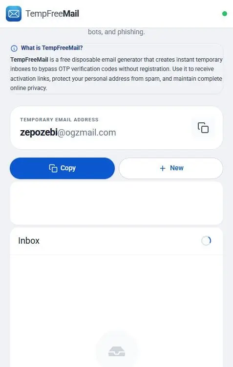 Screenshot 2 of TempFreeMail