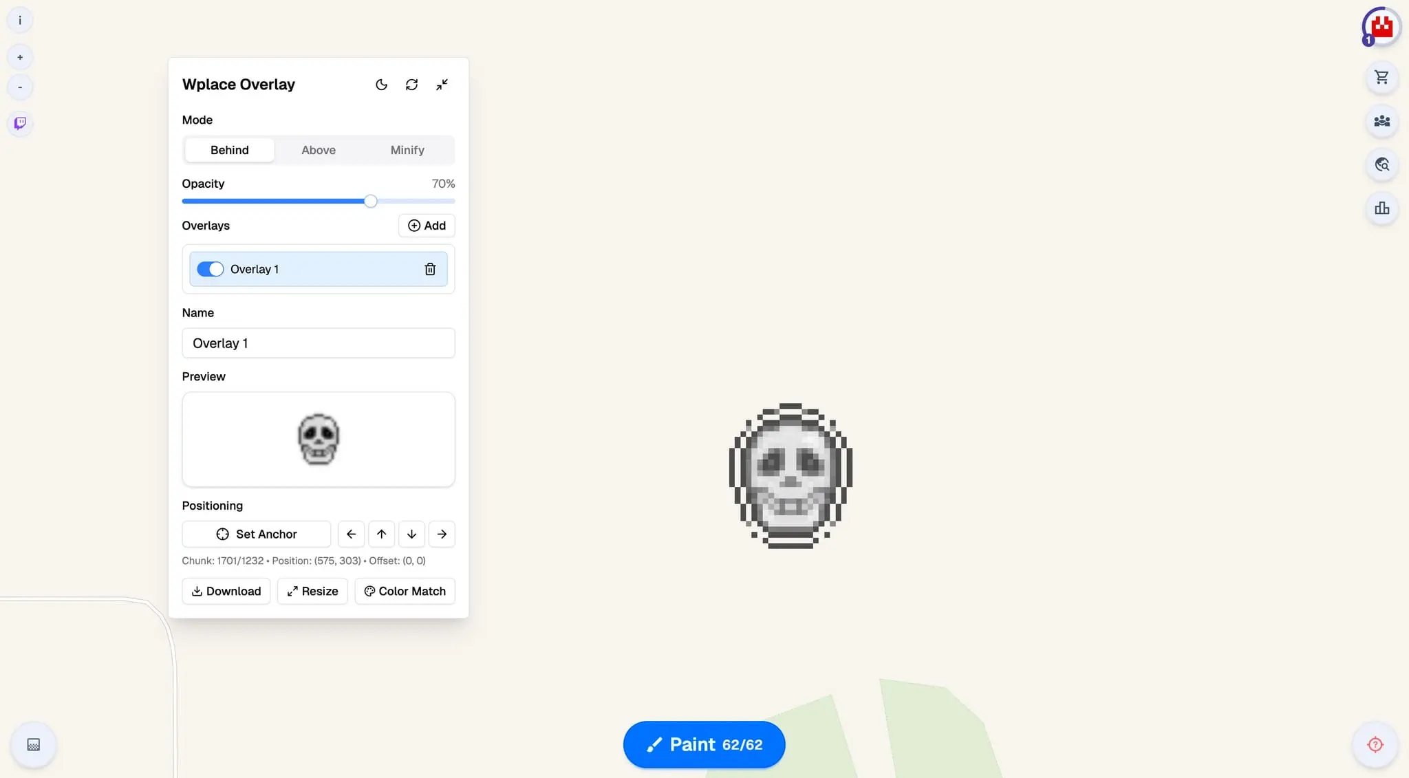 Screenshot 2 of Wplace Tool