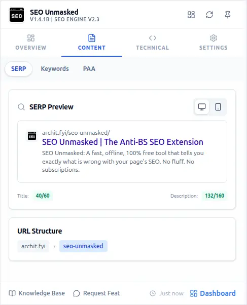 Screenshot 4 of SEO Unmasked