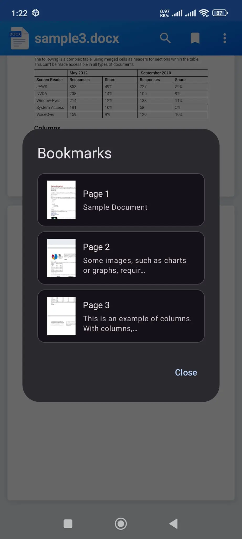 Screenshot 5 of Docx Viewer