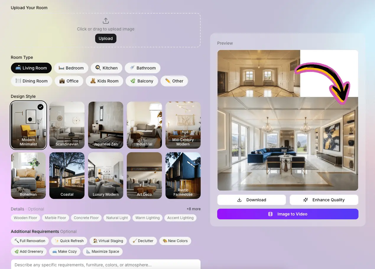 Screenshot 3 of AI Room Design Generator