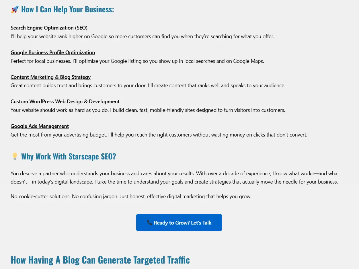 Screenshot 2 of Starscape SEO