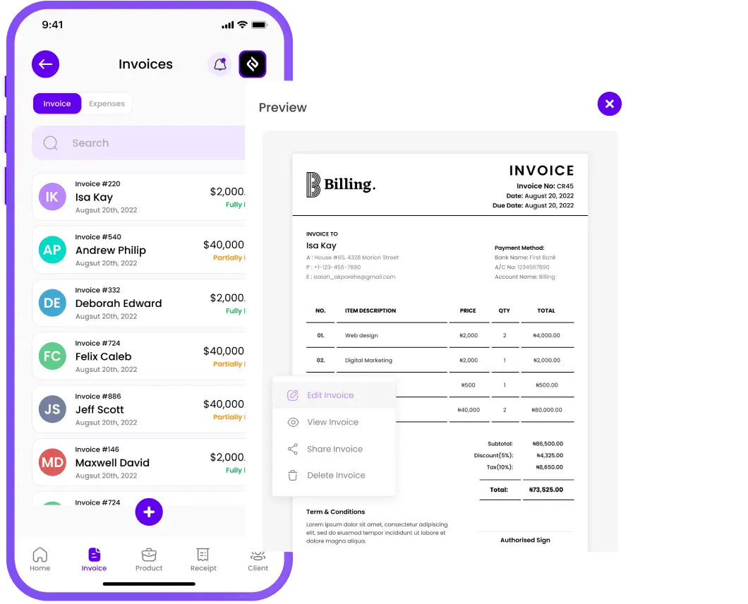Screenshot 4 of Billing