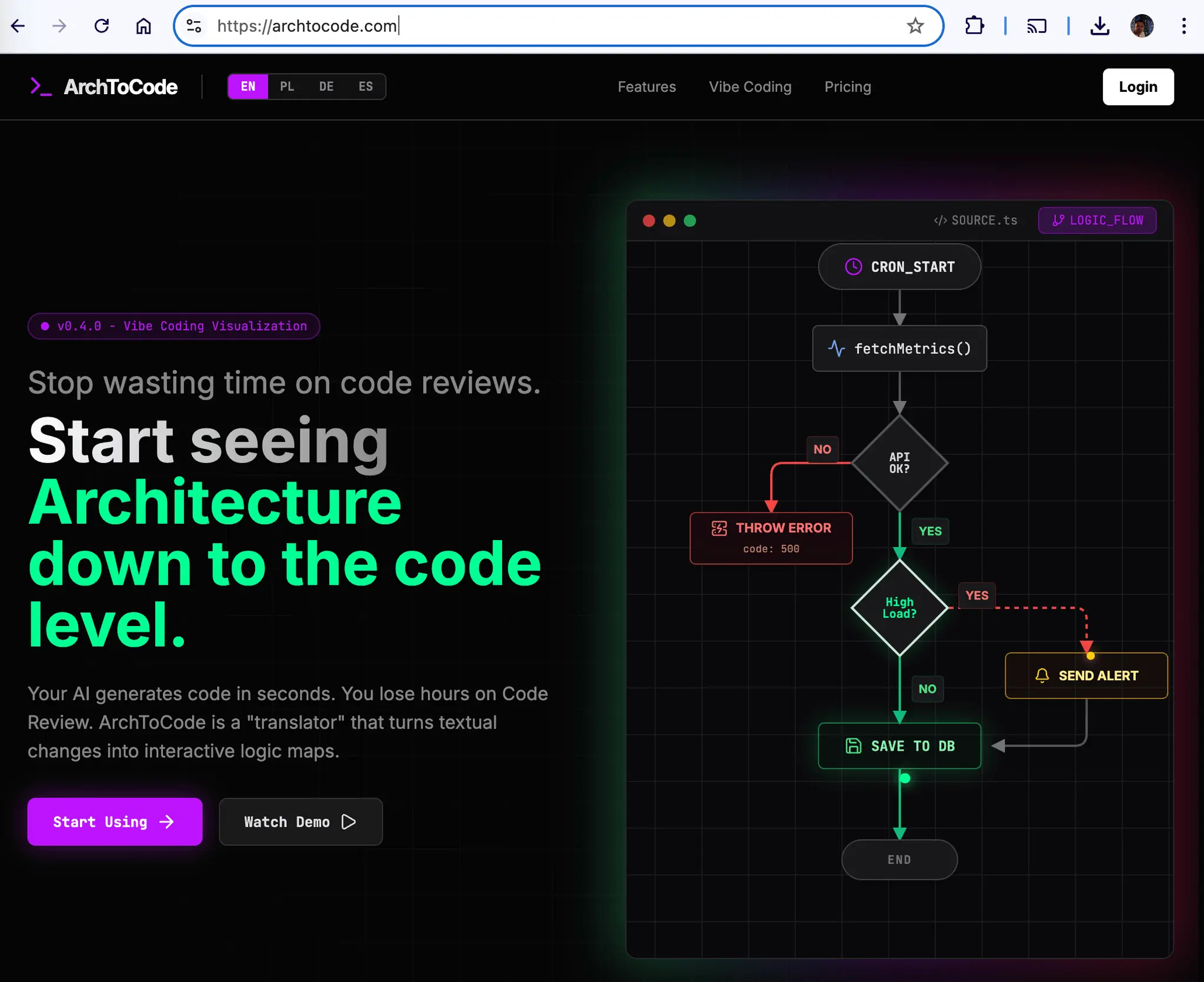 Screenshot 1 of ArchToCode - Visual Git Diff & Architect