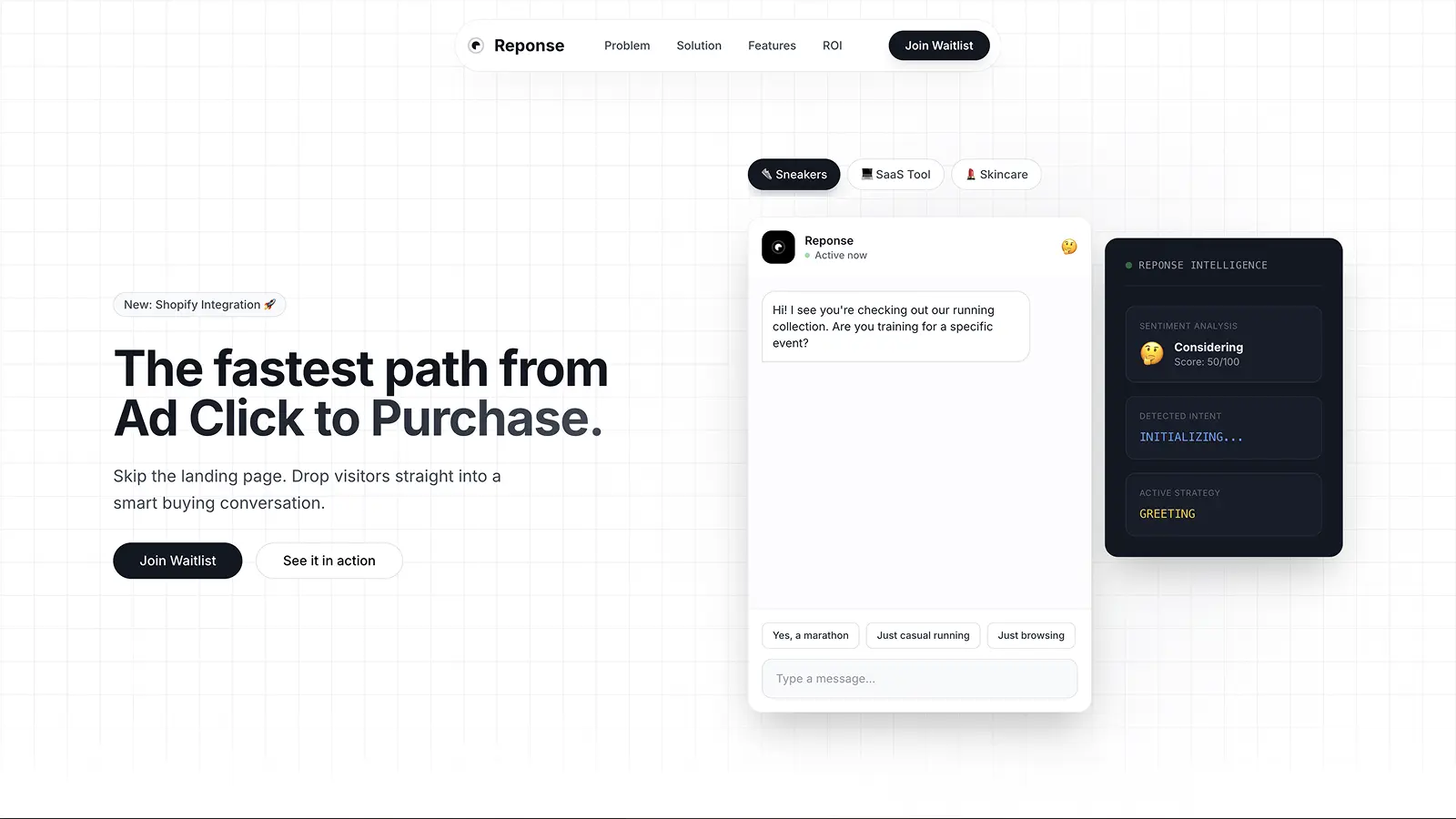 Screenshot 1 of Reponse.ai