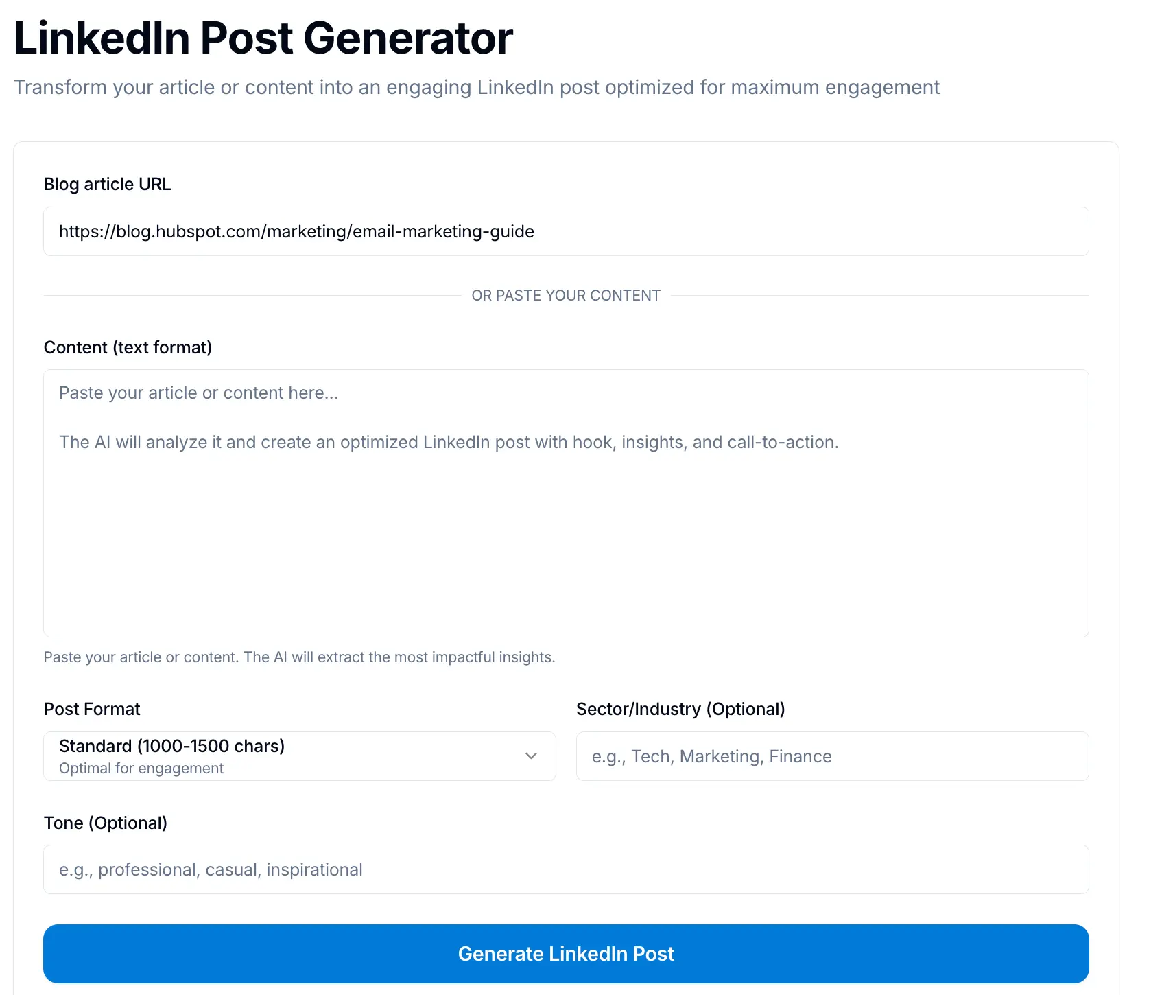 Screenshot 2 of Transform Blogs into X Threads & More