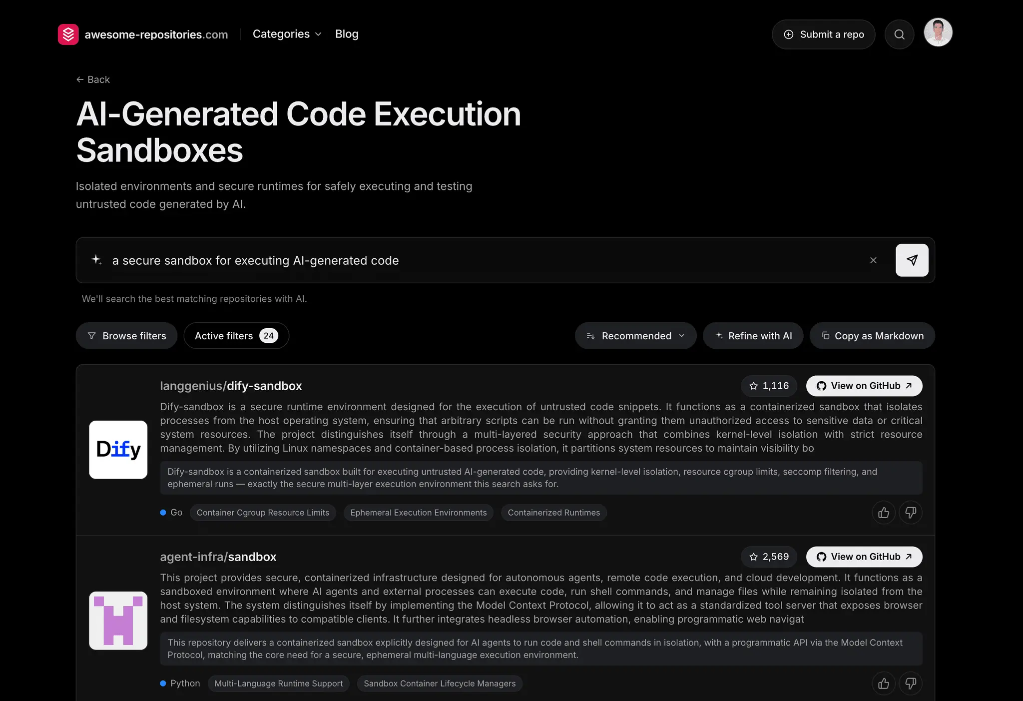 Screenshot 4 of Awesome Repositories
