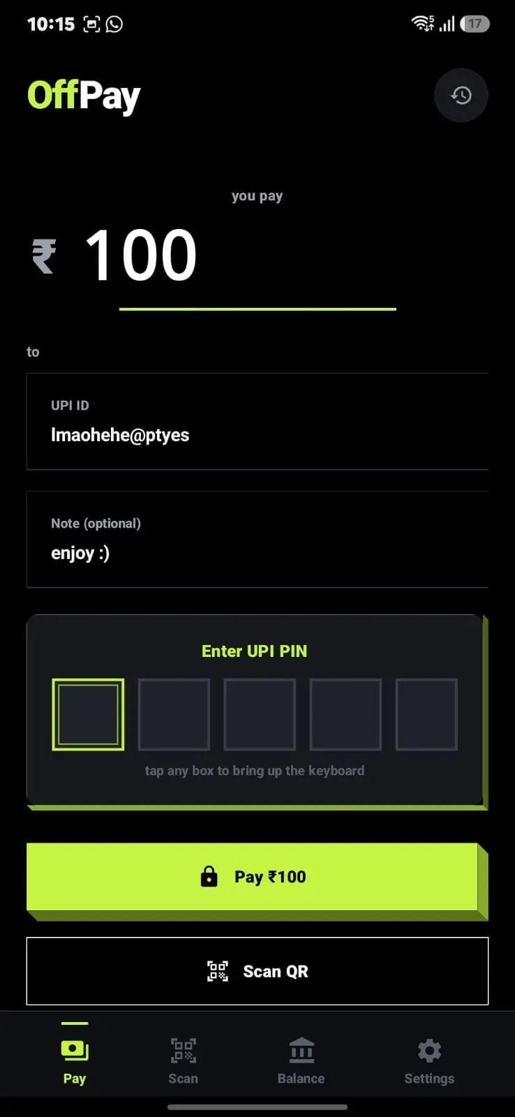 Screenshot 1 of OffPay