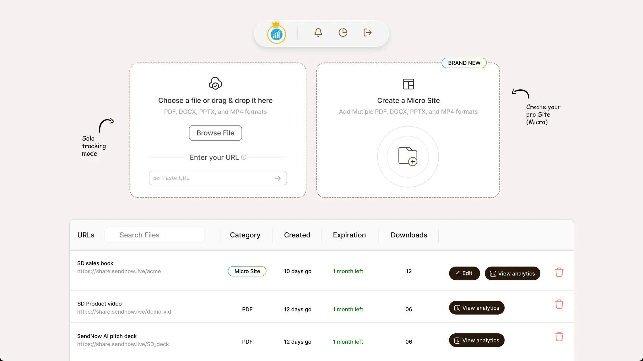 Screenshot 4 of SendNow | sharing and tracking