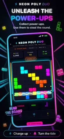 Screenshot 4 of Neon Poly Duo: Block Battles